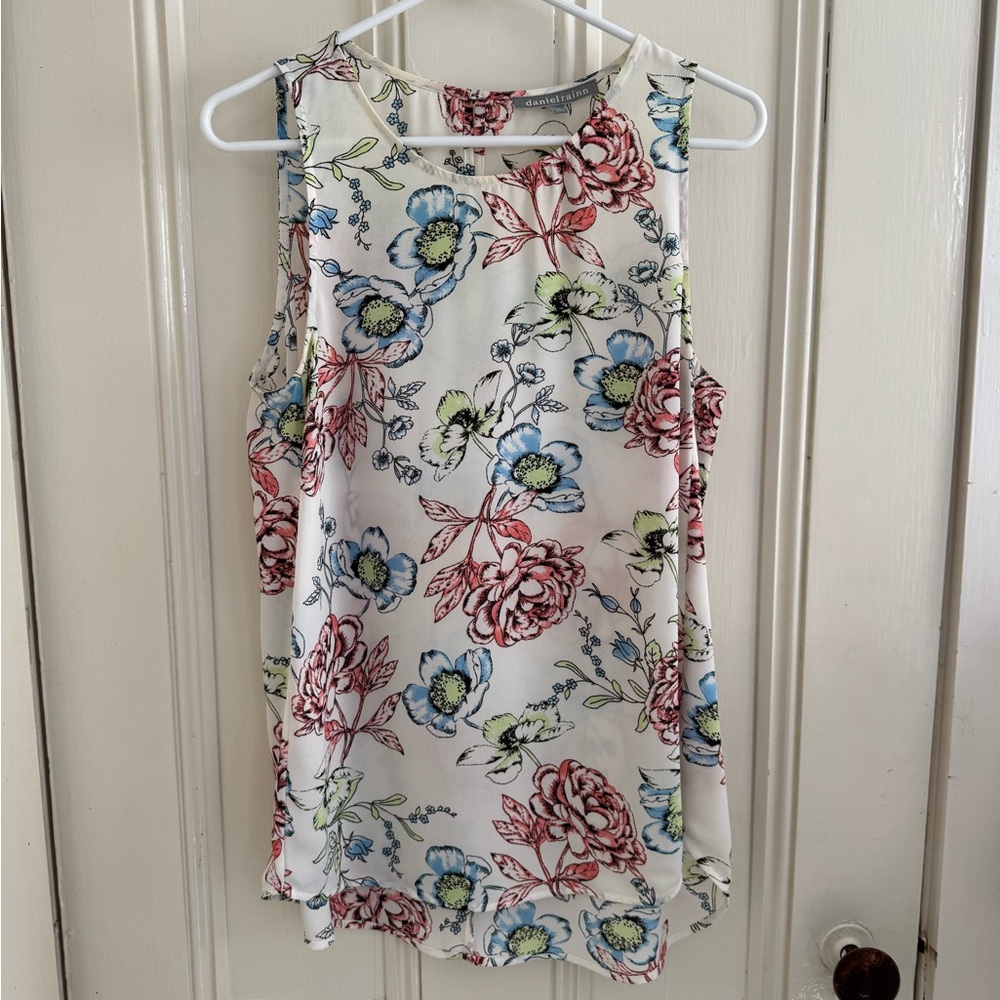 Daniel Rainn White and Floral Blouse